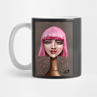 Head in pink Mug